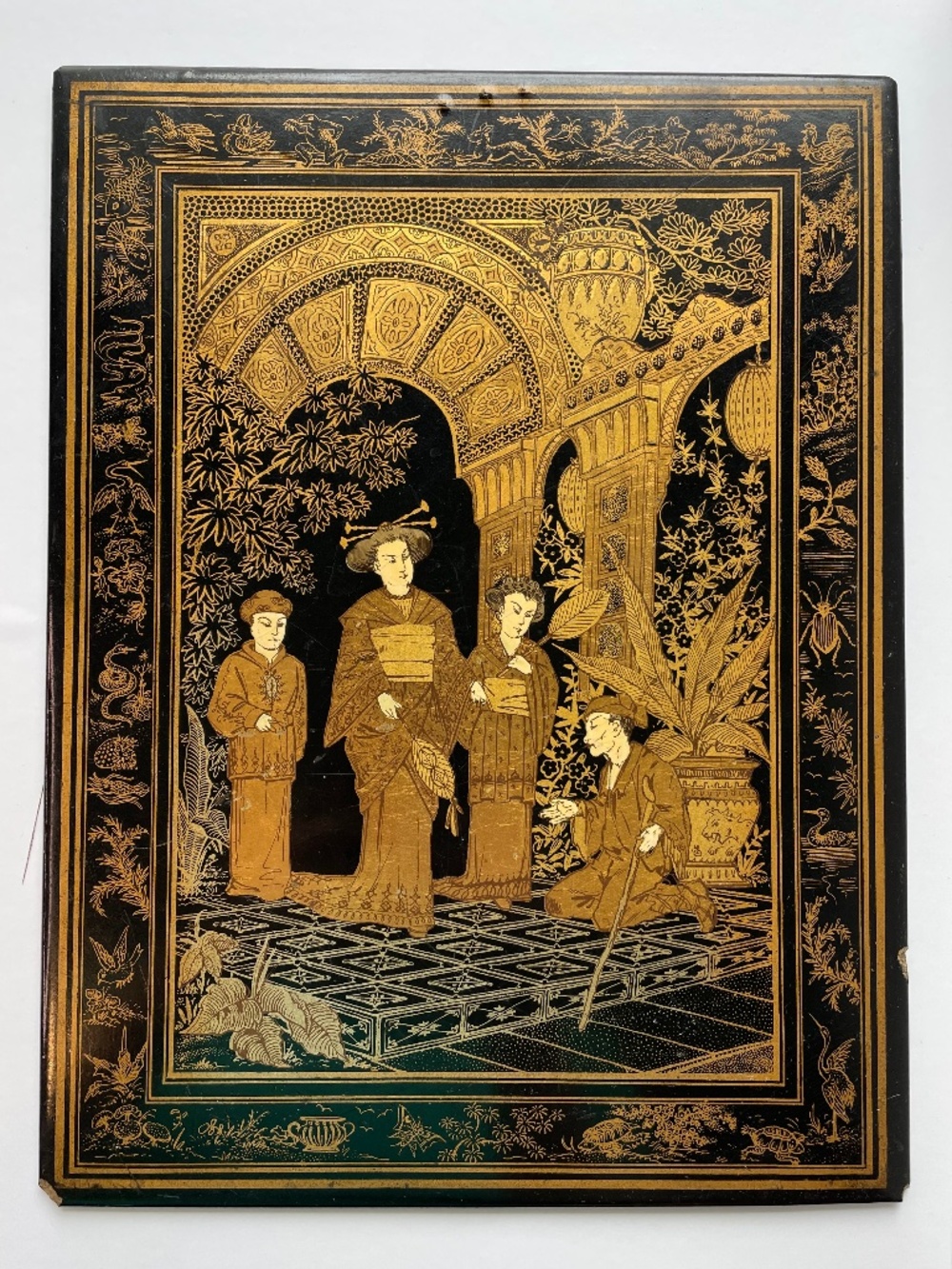 Antique Chinoiserie Art Panel